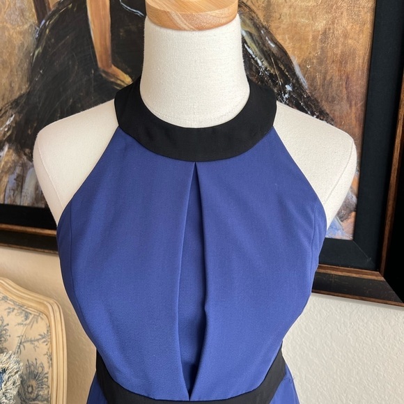 Luxury: JILL Jill Stuart Dress- Purple, Black, Backless Halter - Picture 2 of 7